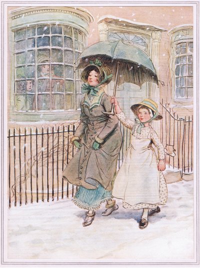 Now and Then Ladies Pass in Their Pattens by Hugh Thomson